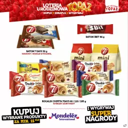 Gazetka promocyjna Topaz - Gazetka - Gazetka - ważna od 18.06 do 18.06.2023 - strona 47 - produkty: 7 Days, Rogal, Baton, Kakao