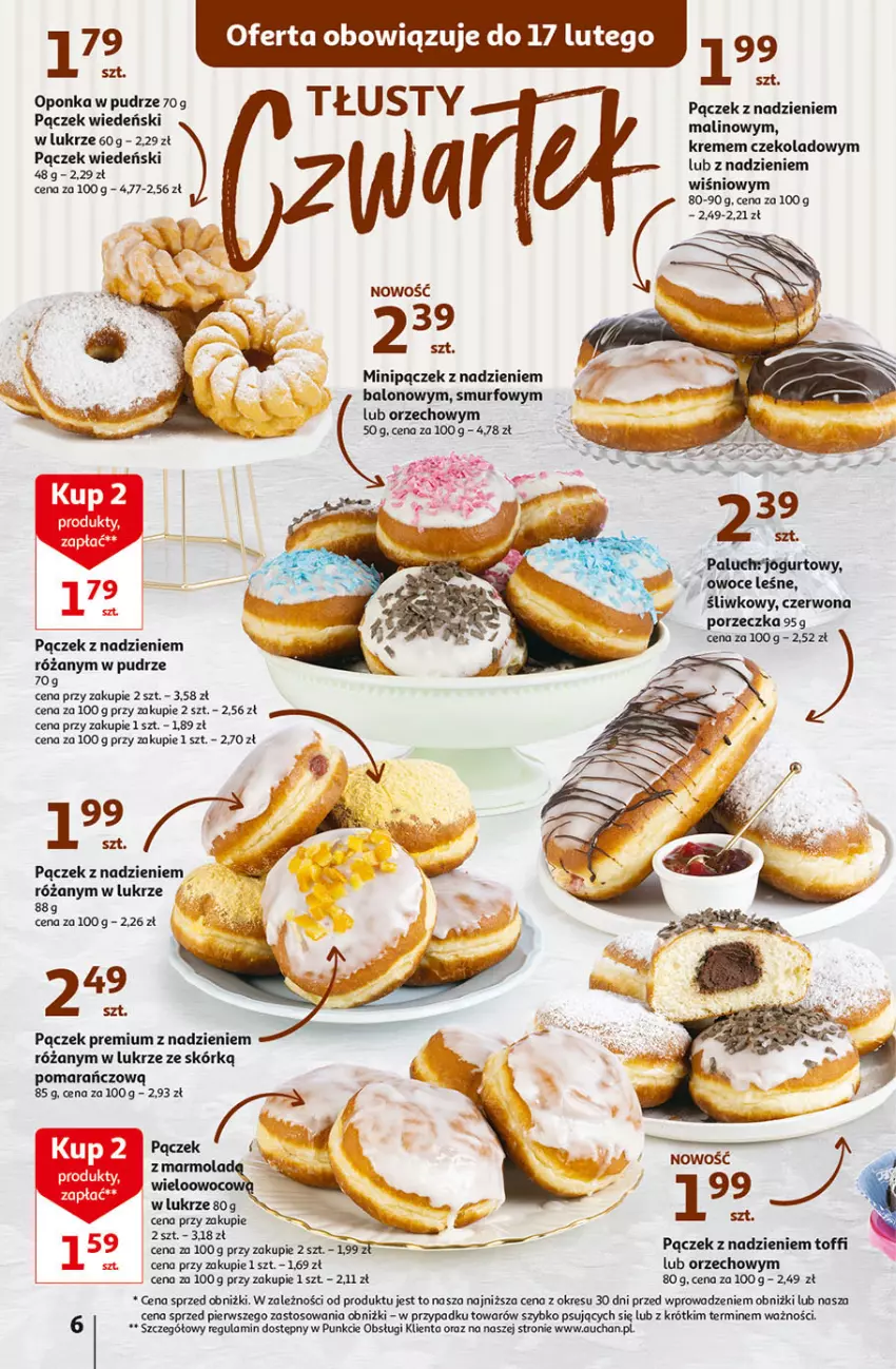 Gazetka promocyjna Auchan - Gazetka Koszyk Oszczędności Hipermarket Auchan - ważna 09.02 do 15.02.2023 - strona 6 - produkty: Jogurt, O nas, Owoce, Pączek, Por, Róża