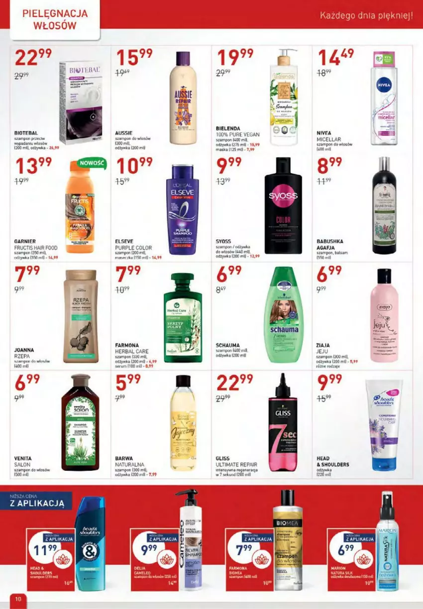 Gazetka promocyjna Drogerie Jawa - ważna 07.10 do 03.11.2021 - strona 10 - produkty: Barwa Naturalna, Bielenda, BIOTEBAL, Elseve, Fa, Fructis, Garnier, Nivea, Odżywka, Pur, Rum, Schauma, Ser, Serum, Syoss, Szampon, Ziaja