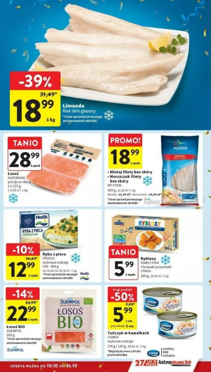 Gazetka promocyjna Intermarche - ważna 10.10 do 16.10.2024 - strona 11 - produkty: Fa, Frosta, Kawa, Lisner, Mintaj, Piec, Por, Przysmaki, Ryba, Suempol, Tuńczyk