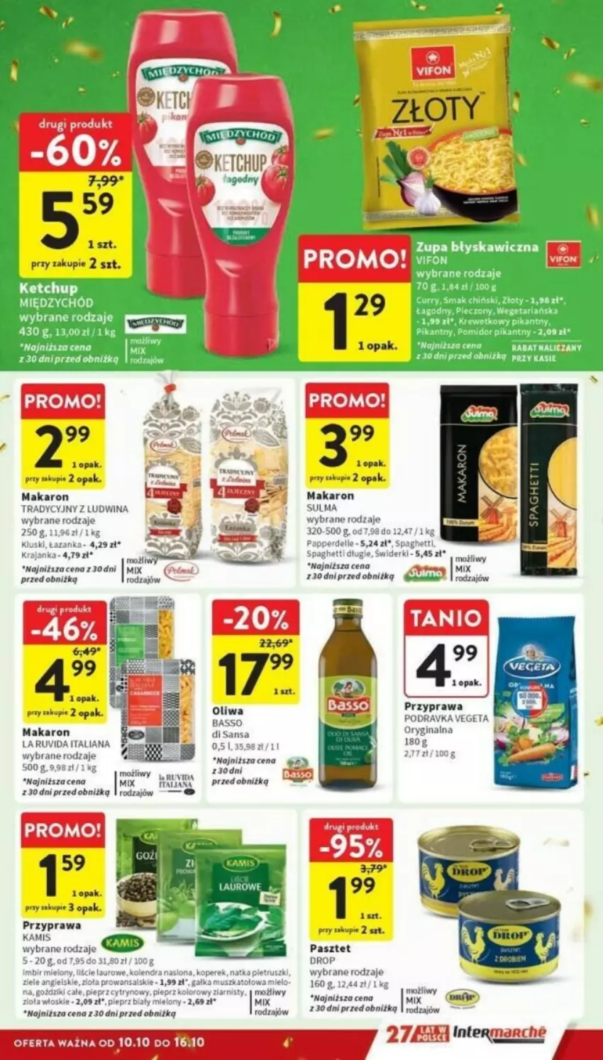 Gazetka promocyjna Intermarche - ważna 10.10 do 16.10.2024 - strona 22 - produkty: Dell, Gałka, Gin, Kamis, LG, Makaron, Mus, Oliwa, Pasztet, Pieprz, Podravka, Prima, Spaghetti, Vegeta, Ziele angielskie