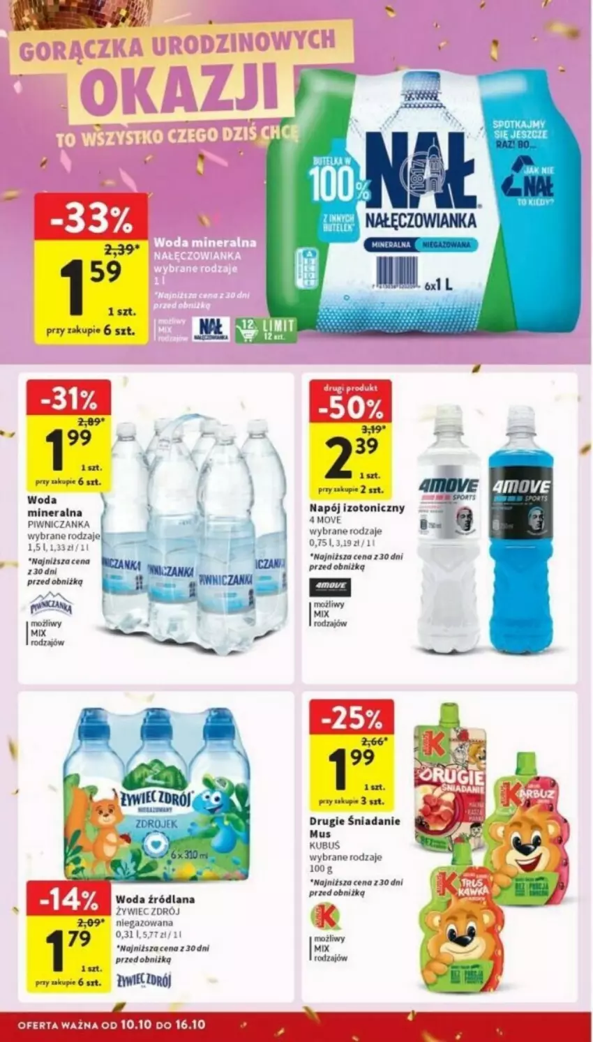 Gazetka promocyjna Intermarche - ważna 10.10 do 16.10.2024 - strona 24 - produkty: Kubuś, LANA, Mus, Napój, Napój izotoniczny, Woda