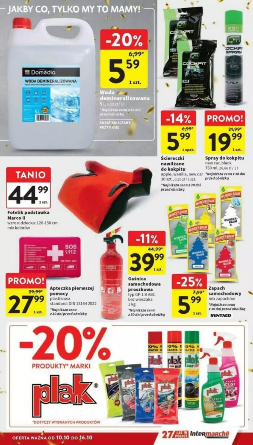 Gazetka promocyjna Intermarche - ważna 10.10 do 16.10.2024 - strona 33 - produkty: Fotel, Fotelik, Gaśnica, Lack, Sati, Woda