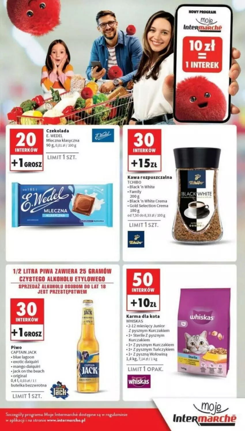 Gazetka promocyjna Intermarche - ważna 10.10 do 16.10.2024 - strona 40 - produkty: Czekolada, E. Wedel, Fa, Gin, Kawa, Kawa rozpuszczalna, Kurczak, Lack, Mango, Piwa, Piwo, Tchibo, Tuńczyk, Whiskas