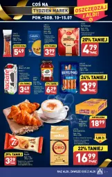 Gazetka promocyjna Aldi - Pełen katalog od 10.07 - Gazetka - ważna od 15.07 do 15.07.2023 - strona 9 - produkty: Lubella, Makaron, Krakus, Ser, Prince Polo, Królewski, Bell, Parówki, Kawa, Dżem, 7 Days, Rogal, Morliny, Lavazza, Bella, Kabanos, Berlinki, Mleko