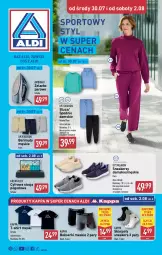Gazetka promocyjna Aldi - Artykuły przemysłowe i tekstylia - Gazetka - ważna od 02.08 do 02.08.2025 - strona 1 - produkty: Ser, Por, Stacja pogodowa, Sneakersy, Bermudy, Karp, T-shirt, Sport, Spodnie, Bluza, Bokserki, Fa