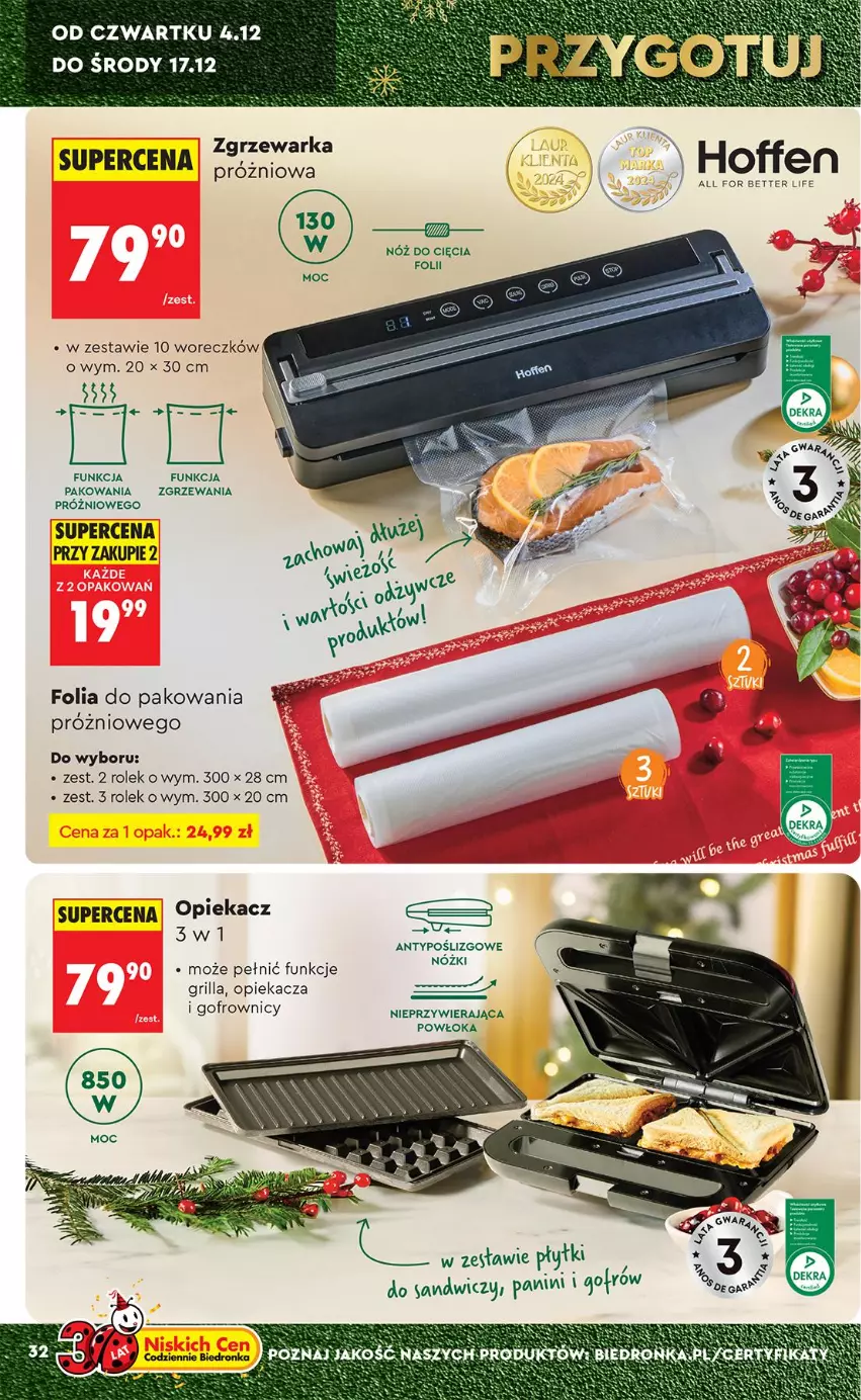 Gazetka promocyjna Biedronka - Okazje Tygodnia - ważna 29.11 do 13.12.2025 - strona 32 - produkty: Folia do pakowania, Grill, Warka