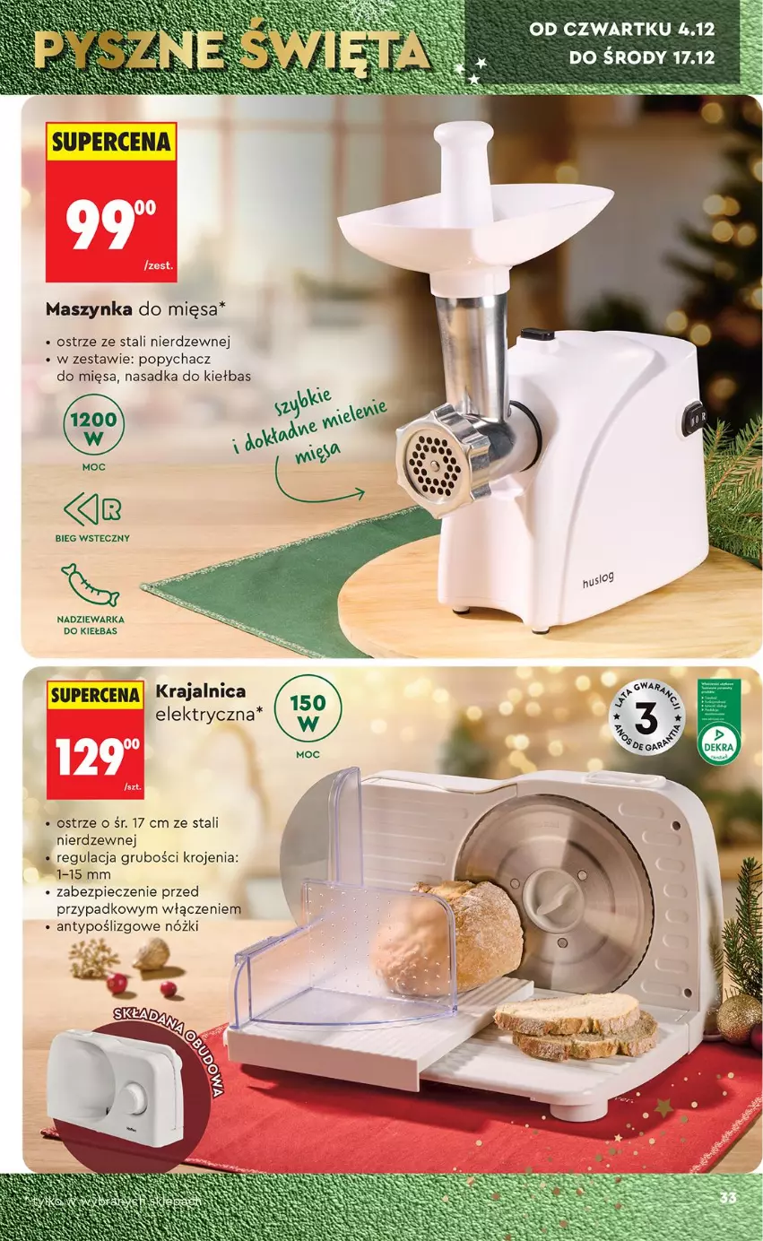 Gazetka promocyjna Biedronka - Okazje Tygodnia - ważna 29.11 do 13.12.2025 - strona 33 - produkty: Maszynka, Piec, Szynka, Warka