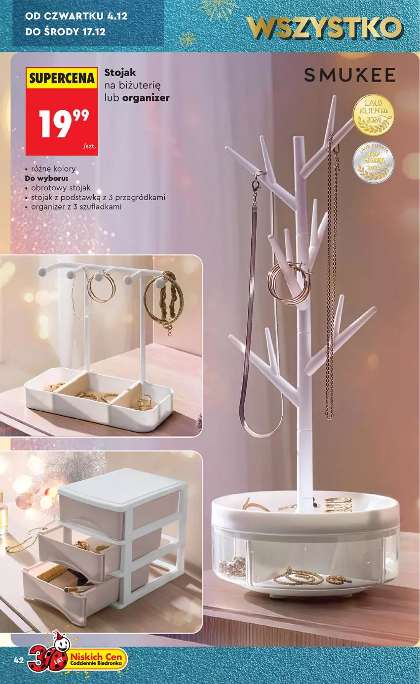 Gazetka promocyjna Biedronka - Okazje Tygodnia - ważna 29.11 do 13.12.2025 - strona 42 - produkty: Organizer, Stojak