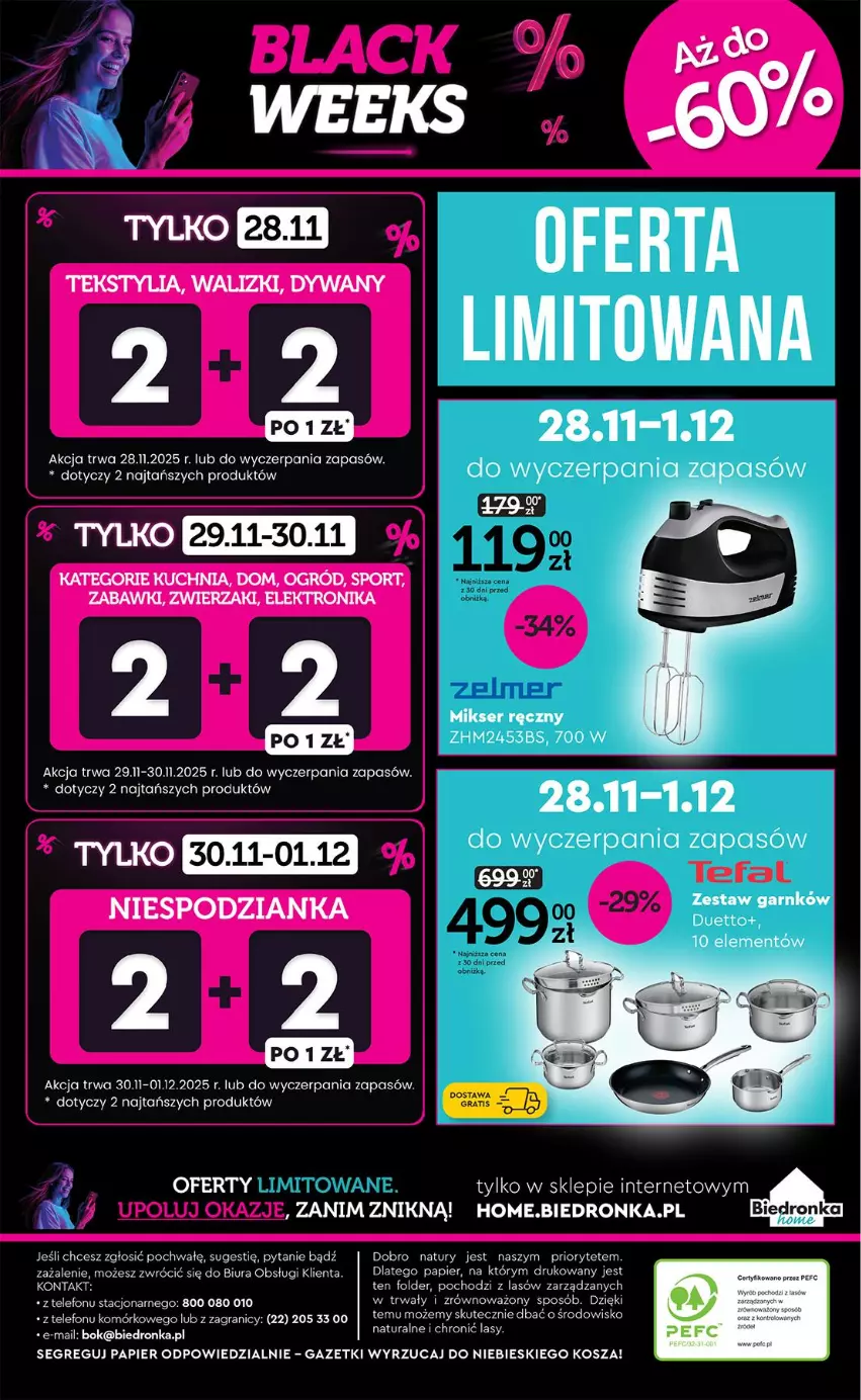 Gazetka promocyjna Biedronka - Okazje Tygodnia - ważna 29.11 do 13.12.2025 - strona 50 - produkty: Gra, Kosz, Mikser, Mikser ręczny, Papier, Ser, Telefon