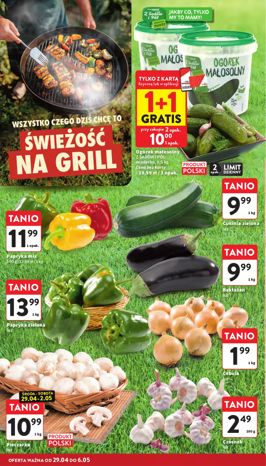 Gazetka promocyjna Intermarche - Gazetka promocyjna - ważna 29.04 do 06.05.2026 - strona 12 - produkty: Cebula, Czosnek, Gra, Ogórek, Papryka, Piec, Pieczarka