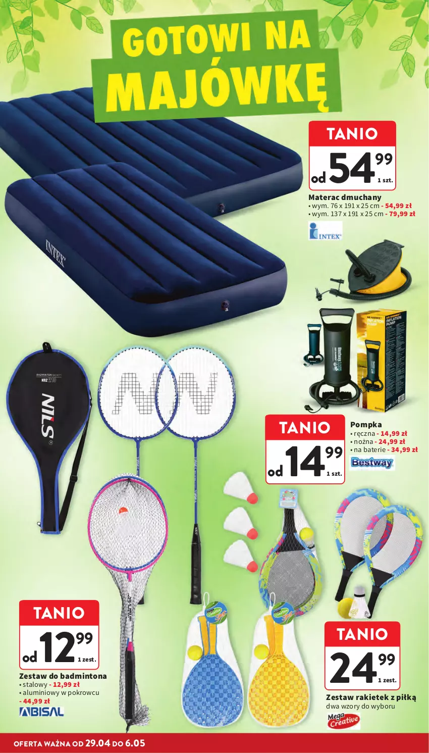 Gazetka promocyjna Intermarche - Gazetka promocyjna - ważna 29.04 do 06.05.2026 - strona 38 - produkty: Materac, Materac dmuchany, Noż, Pompka, Tera