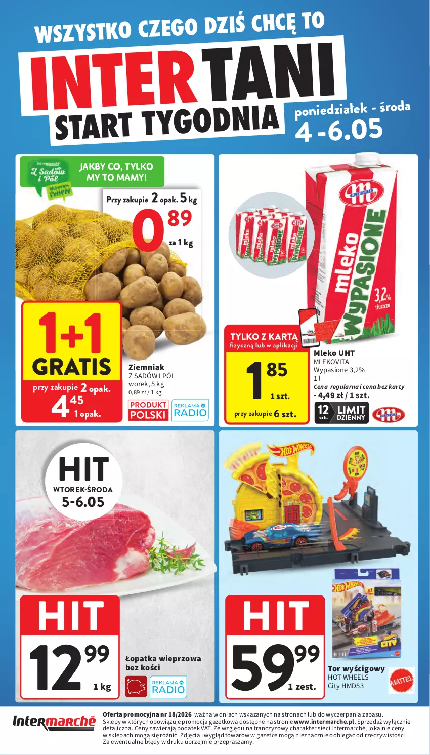 Gazetka promocyjna Intermarche - Gazetka promocyjna - ważna 29.04 do 06.05.2026 - strona 44 - produkty: Gra, Hot Wheels, Mleko, Mlekovita, Tor wyścigowy