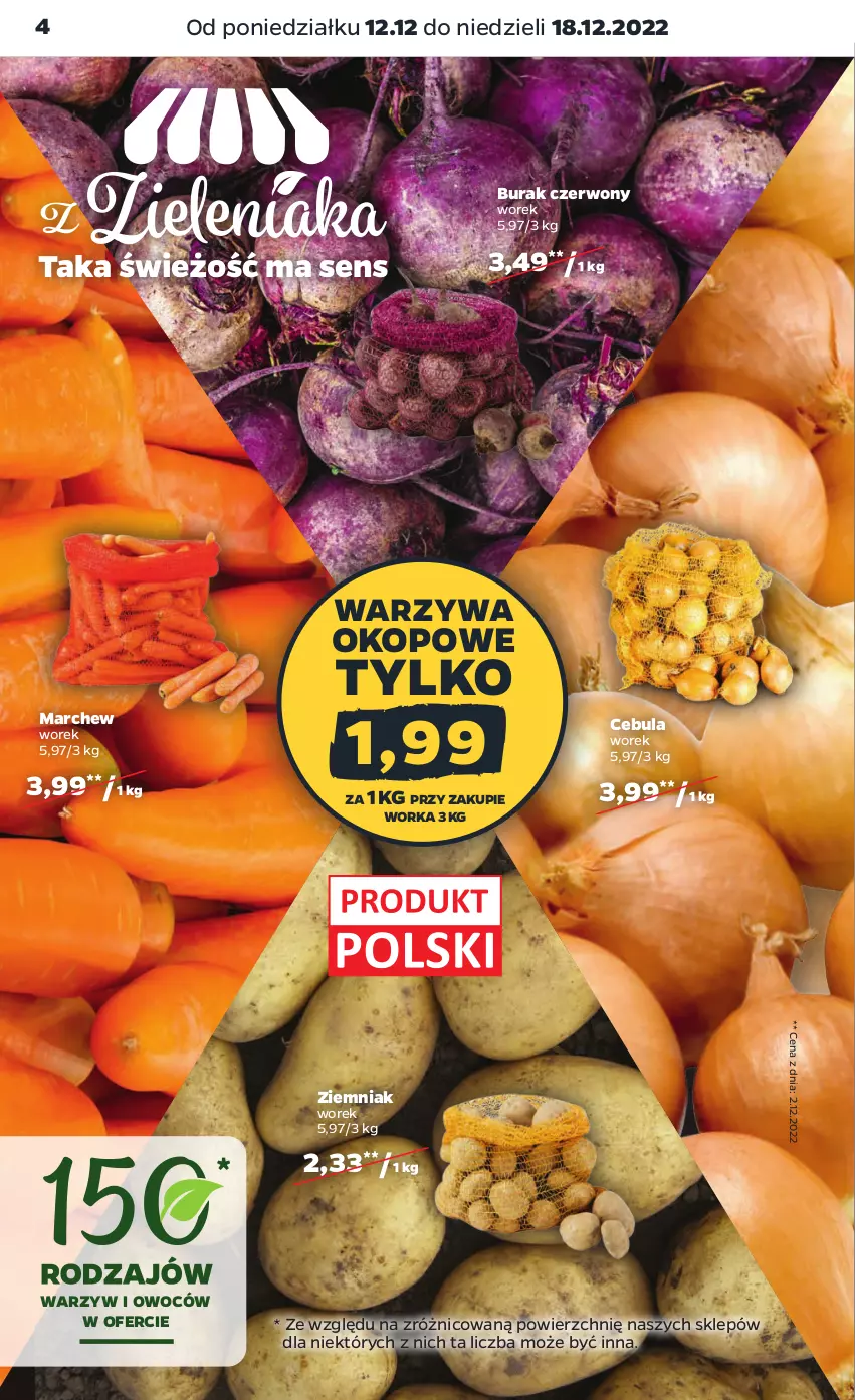 Gazetka promocyjna Netto - Artykuły spożywcze - ważna 12.12 do 18.12.2022 - strona 4 - produkty: Cebula, Orka, Warzywa