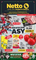 Gazetka promocyjna Netto - Artykuły spożywcze - Gazetka - ważna od 18.12 do 18.12.2022 - strona 1 - produkty: Piwa, Piwo, Kurczak, Gra, Cukier, Kawa mielona, Kawa, Tyskie, Siatka, Ozdoby świąteczne, Mąka, Basia, Cukierki, Olej, Mąka tortowa