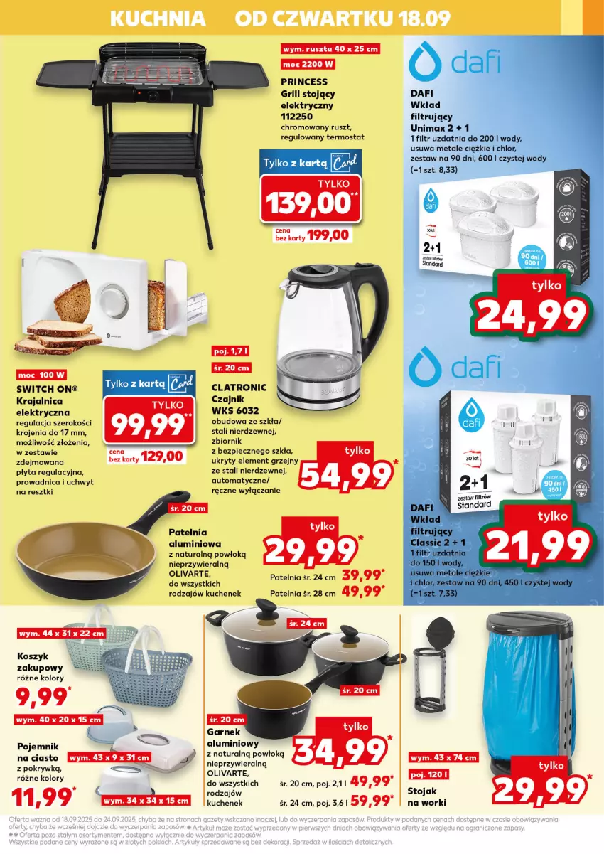 Gazetka promocyjna Kaufland - Kaufland - ważna 18.09 do 24.09.2025 - strona 11 - produkty: Czajnik, Grill, Ivar, Kosz, Patelnia, Piec, Płyta, Pojemnik, Stojak, Termos
