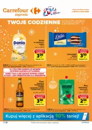 Gazetka promocyjna Carrefour - Gazetka Express - Gazetka - ważna od 24.12 do 24.12.2022 - strona 1 - produkty: Piwo, Książęce, Ser, Mus, Kosz, Serek homogenizowany, Serek, Czekolada, Danio
