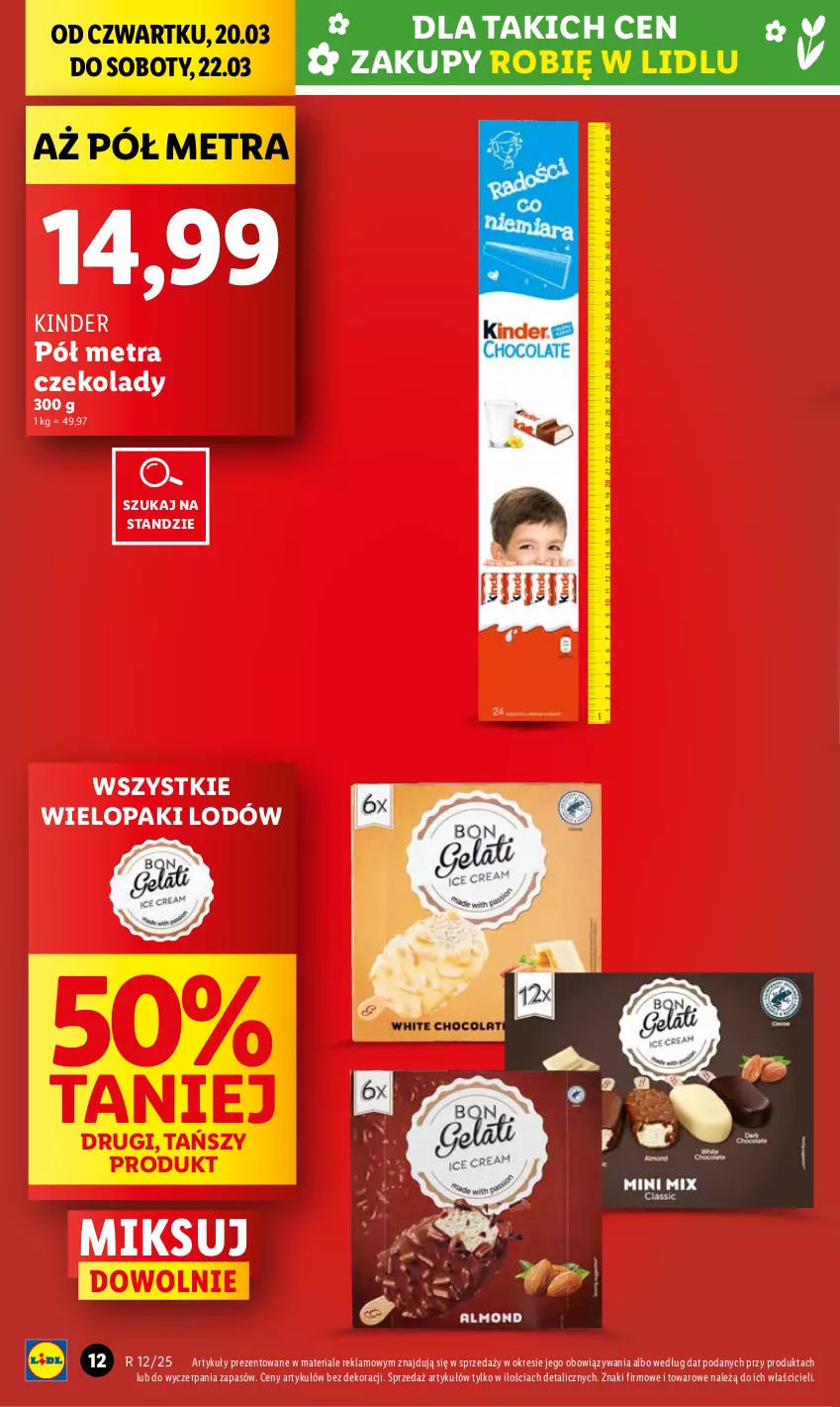 Gazetka promocyjna Lidl - GAZETKA - ważna 20.03 do 22.03.2025 - strona 12 - produkty: Kinder