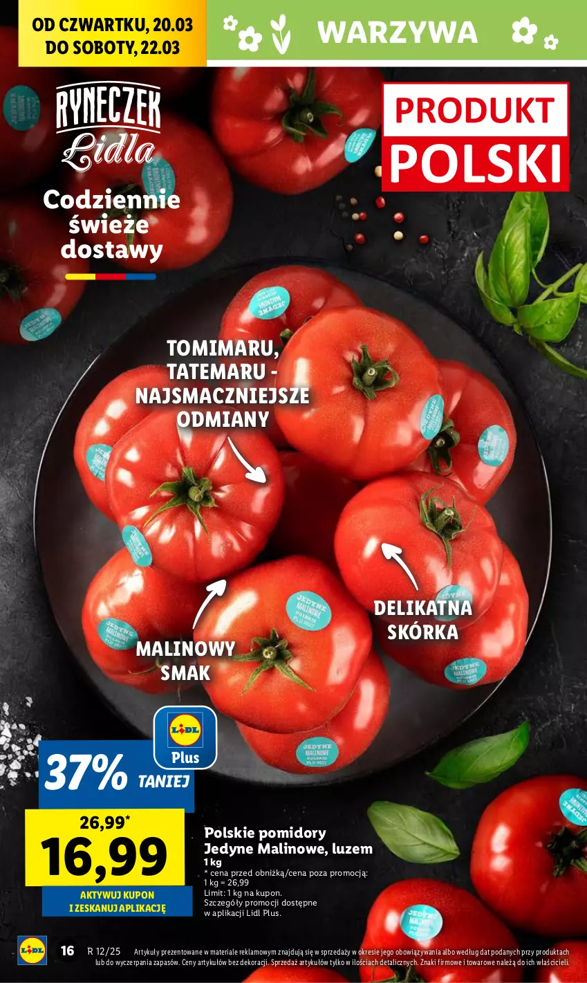 Gazetka promocyjna Lidl - GAZETKA - ważna 20.03 do 22.03.2025 - strona 20 - produkty: Pomidory, Warzywa