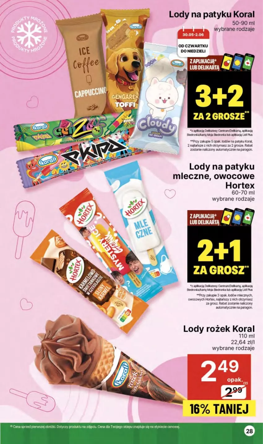 Gazetka promocyjna Delikatesy Centrum - NOWA GAZETKA Delikatesy Centrum od 30 maja! 30.05-05.06.2024 - ważna 30.05 do 05.06.2024 - strona 28 - produkty: Hortex, Lody, Rum