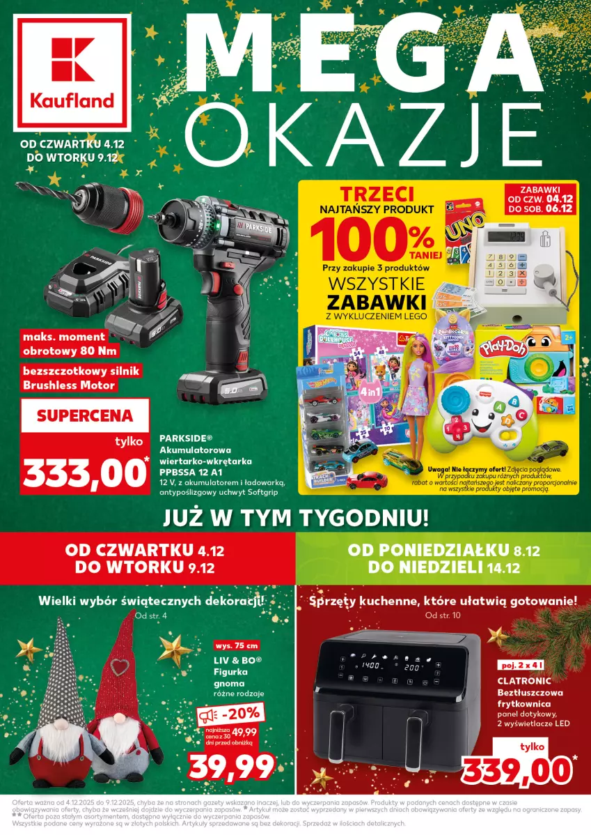 Gazetka promocyjna Kaufland - Kaufland - ważna 04.12 do 09.12.2025 - strona 1 - produkty: Akumulator, Parkside, Tarka, Wkręt, Wkrętarka