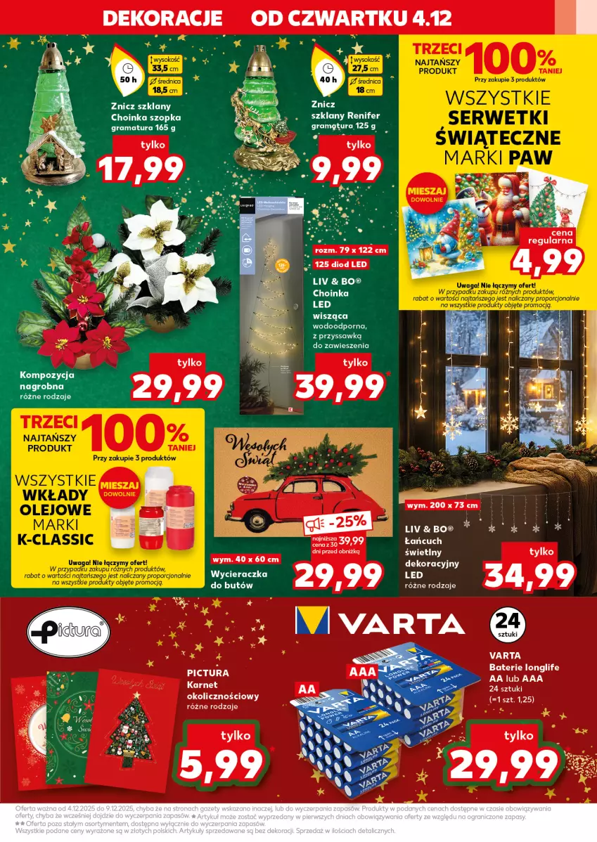 Gazetka promocyjna Kaufland - Kaufland - ważna 04.12 do 09.12.2025 - strona 5 - produkty: Choinka, Gra, Inka, Rama, Renifer, Varta, Znicz