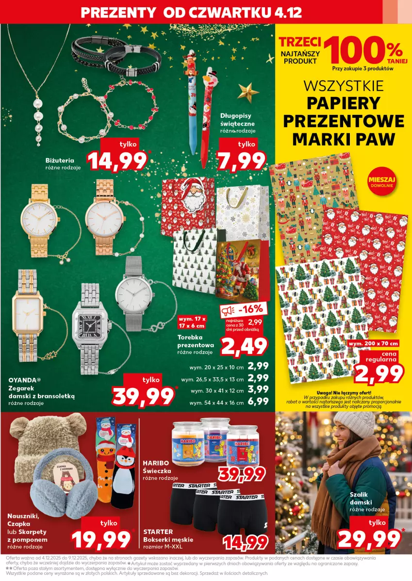 Gazetka promocyjna Kaufland - Kaufland - ważna 04.12 do 09.12.2025 - strona 7 - produkty: Bokserki, Czapka, Fa, Haribo, Karp, Ser, Szal, Torebka, Zegar, Zegarek