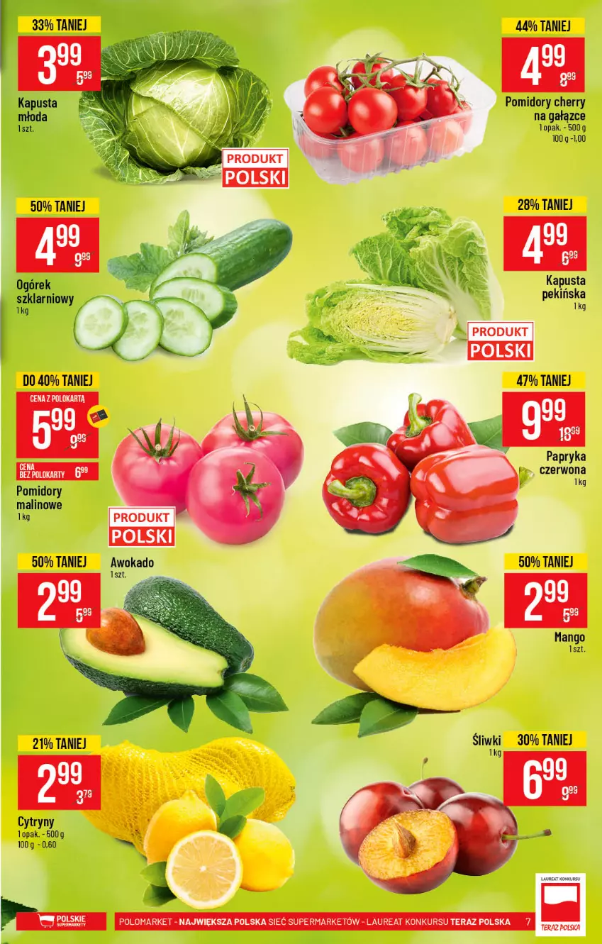 Gazetka promocyjna PoloMarket - Gazetka promocyjna  r - ważna 19.05 do 25.05.2021 - strona 7 - produkty: Cytryny, Laur, Mango, Papryka, Pomidory, Tera