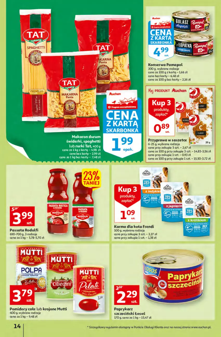 Gazetka promocyjna Auchan - Szkoła oszczędzania Temat PrzeTanie Kupowanie Hipermarkety - ważna 28.07 do 03.08.2022 - strona 14 - produkty: Makaron, Odol, Papryka, Paprykarz, Pomidory, Rum, Rurki, Ser, Spaghetti