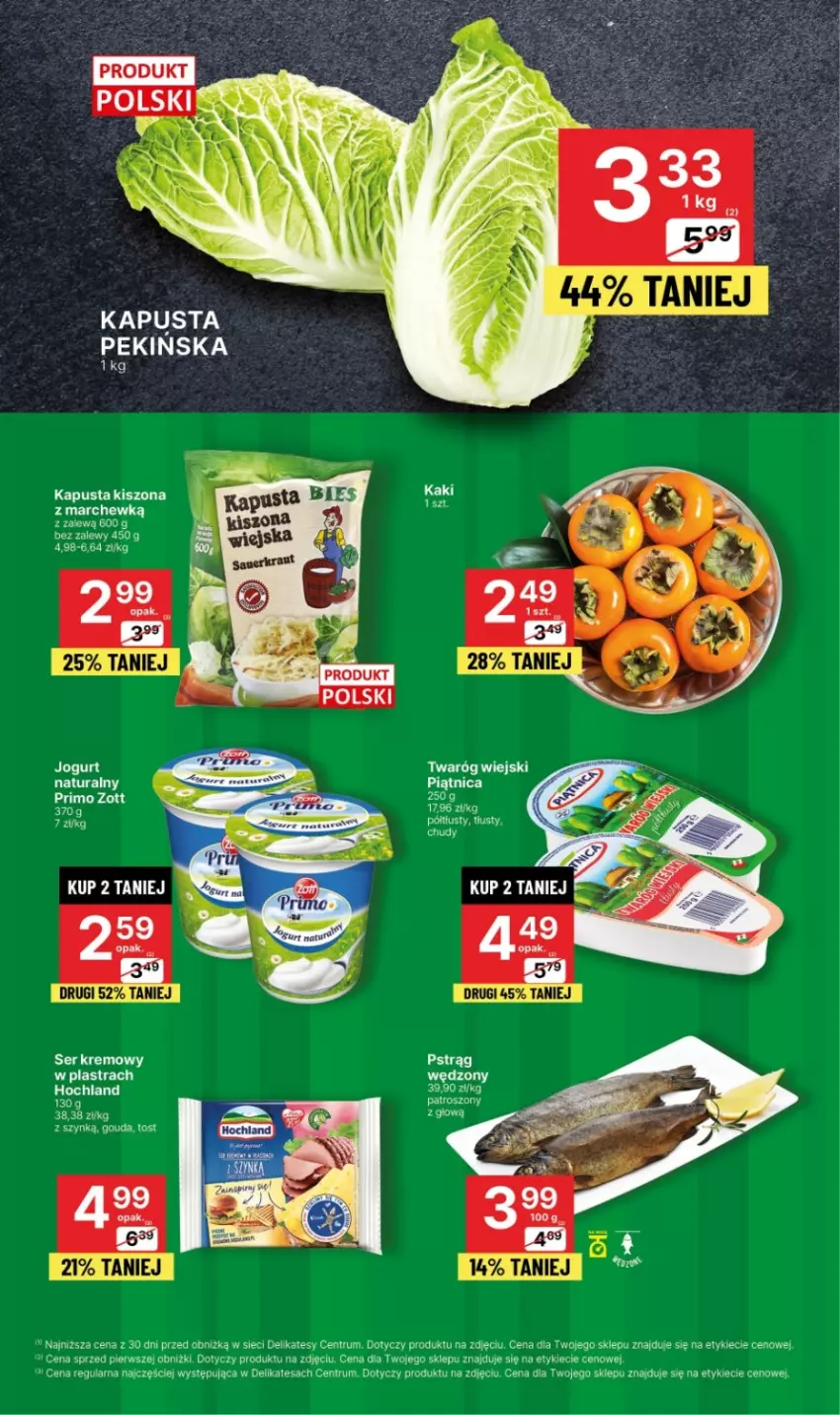 Gazetka promocyjna Delikatesy Centrum - Gazetka DC43 pon-sr - ważna 06.11 do 08.11.2023 - strona 3 - produkty: Gouda, Hochland, Jogurt, Piątnica, Por, Pstrąg, Rum, Ser, Twaróg, Zott