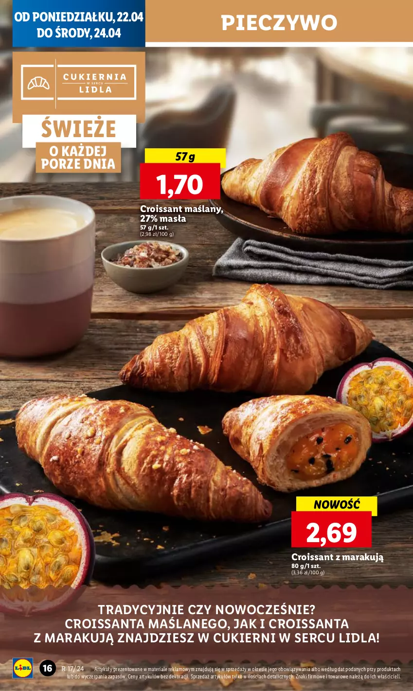 Gazetka promocyjna Lidl - GAZETKA - ważna 22.04 do 24.04.2024 - strona 18 - produkty: Croissant, Cukier, Piec, Pieczywo, Por, Ser