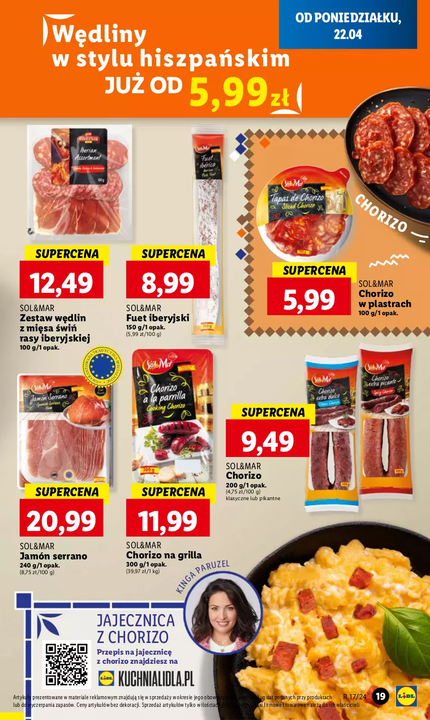 Gazetka promocyjna Lidl - GAZETKA - ważna 22.04 do 24.04.2024 - strona 21 - produkty: Grill, Jamón serrano, Ser