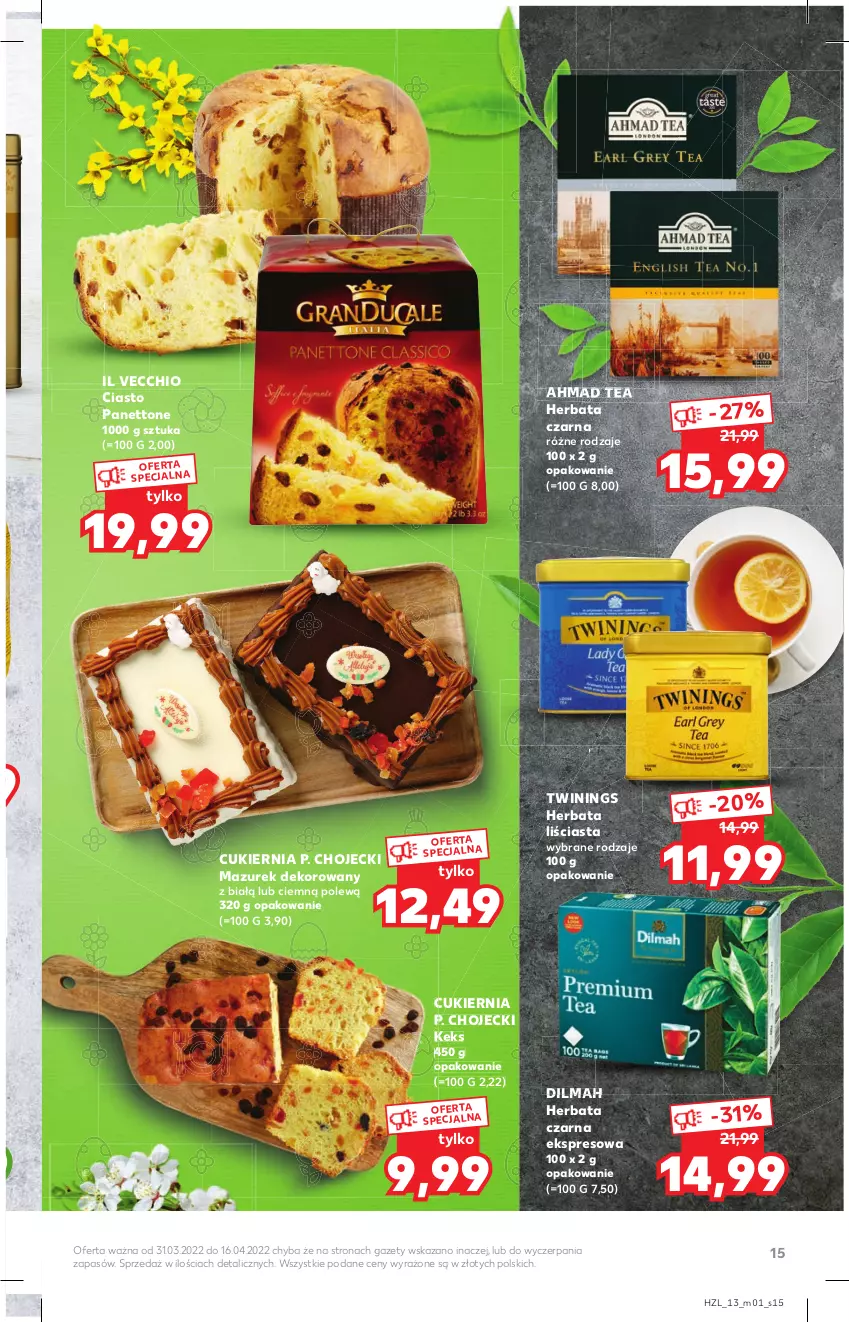 Gazetka promocyjna Kaufland - Oferta specjalna - ważna 31.03 do 16.04.2022 - strona 15 - produkty: Cukier, Dilmah, Herbata, Herbata czarna