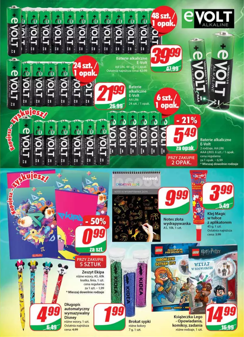 Gazetka promocyjna Dino - Gazetka - ważna 25.01 do 31.01.2023 - strona 21 - produkty: Disney, Długopis, Klej, LEGO, LG
