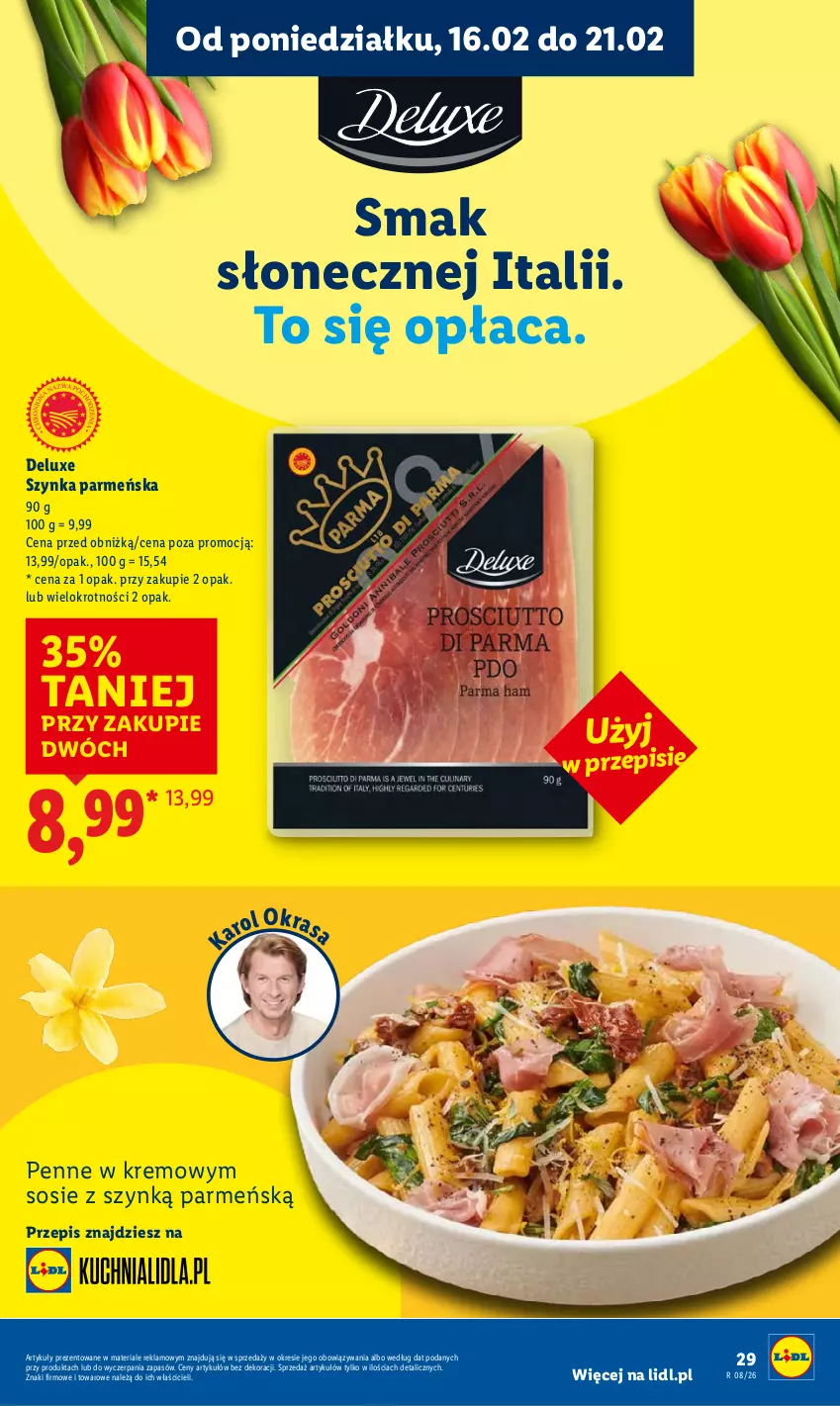 Gazetka promocyjna Lidl - GAZETKA - ważna 16.02 do 18.02.2026 - strona 29 - produkty: Penne, Sos, Szynka