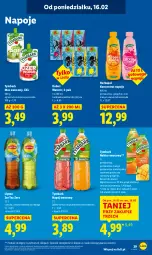 Gazetka promocyjna Lidl - GAZETKA - Gazetka - ważna od 18.02 do 18.02.2026 - strona 39 - produkty: Por, Mus, Ice tea, Ananas, Napoje, Oranżada, Lipton, Tymbark, Kubuś Waterrr, Kubuś, Arbuz, Herbata, Gres, Mango, Napój, Herbapol, Nektar, Grejpfrut
