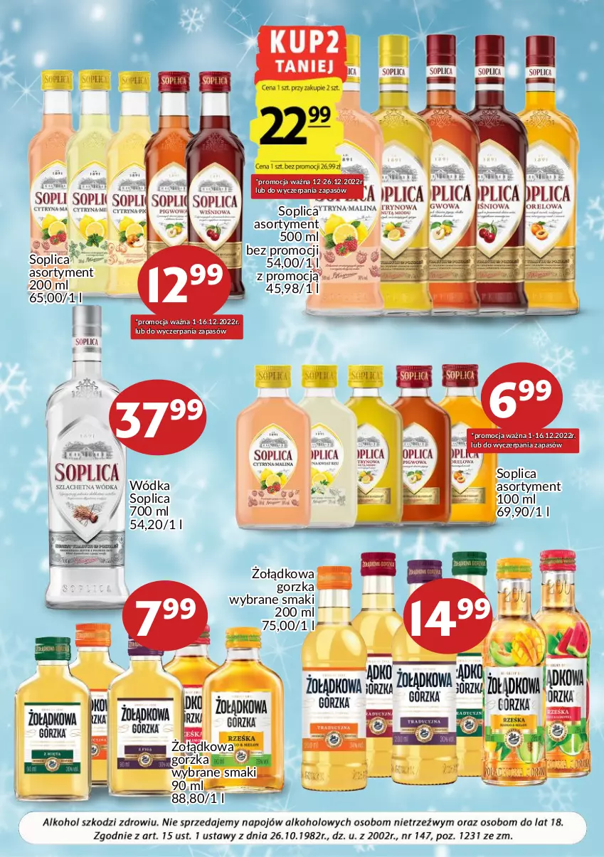 Gazetka promocyjna Prim Market - Alkohole Święta / Nowy Rok - ważna 01.12.2022 do 07.01.2023 - strona 3 - produkty: Soplica, Wódka