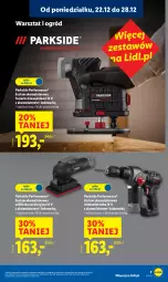 Gazetka promocyjna Lidl - GAZETKA - Gazetka - ważna od 27.12 do 27.12.2025 - strona 11 - produkty: Parkside, Wiertarka, Frezarka, Tarka, Młot, Młotowiertarka, Szlifierka, Ogród, Akumulator