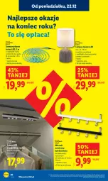 Gazetka promocyjna Lidl - GAZETKA - Gazetka - ważna od 27.12 do 27.12.2025 - strona 34 - produkty: Mop, Wieszak, Lampa LED, Drzwi, Lampa, Lampa stołowa, Meble, Podkład