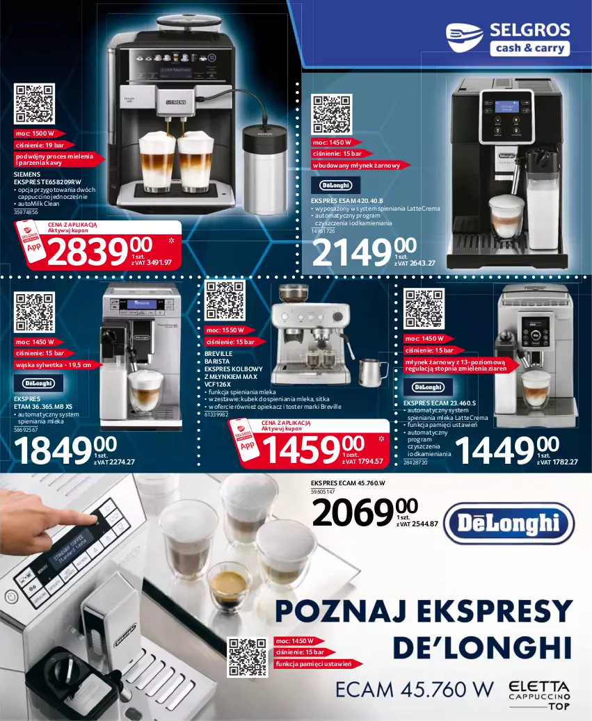 Gazetka promocyjna Selgros - Katalog Elektro - ważna 25.03 do 05.04.2021 - strona 3 - produkty: Cappuccino, Gra, Kubek, Młynek, Siemens, Top, Toster