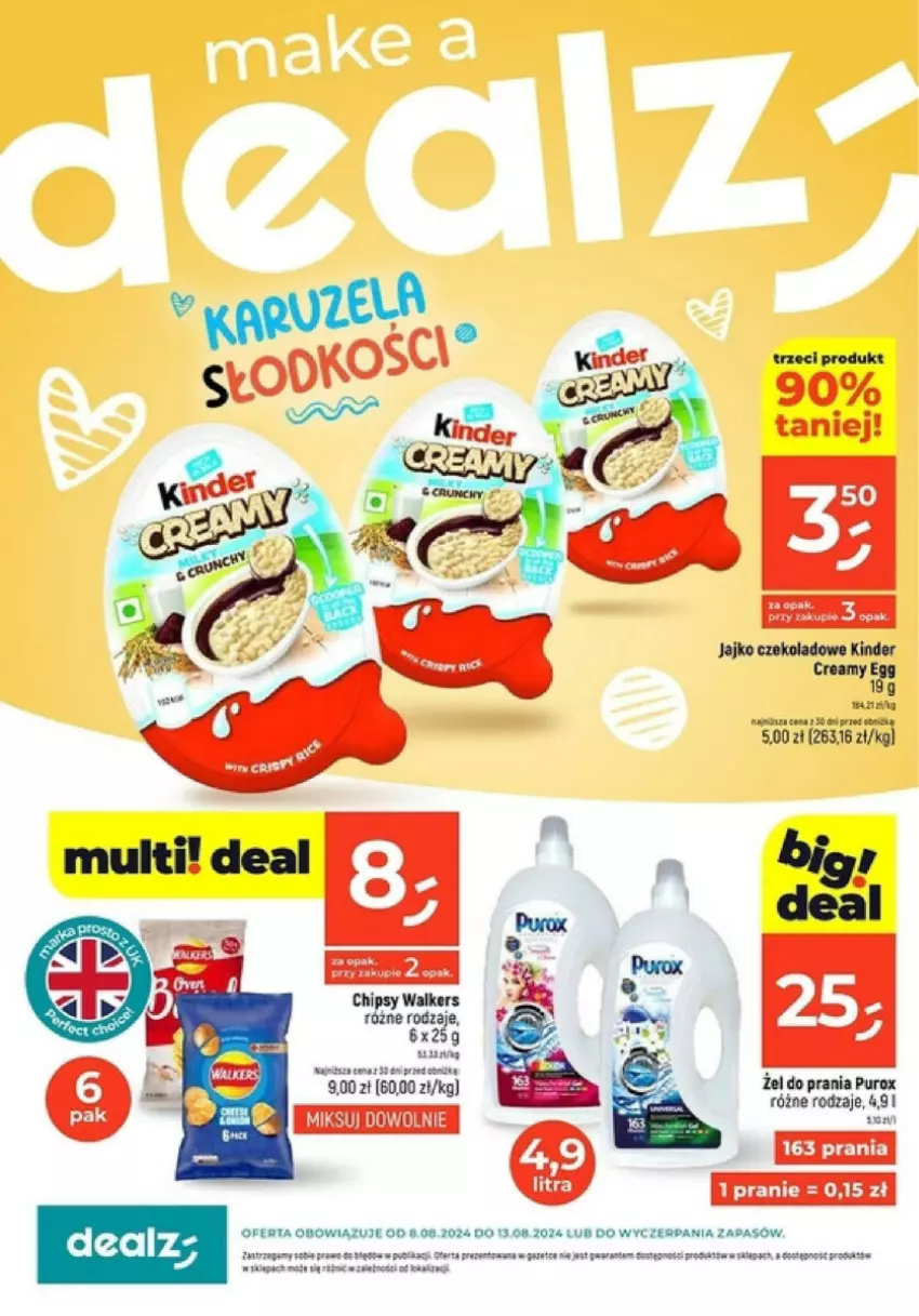 Gazetka promocyjna Dealz - ważna 08.08 do 13.08.2024 - strona 1 - produkty: Chipsy, Pur