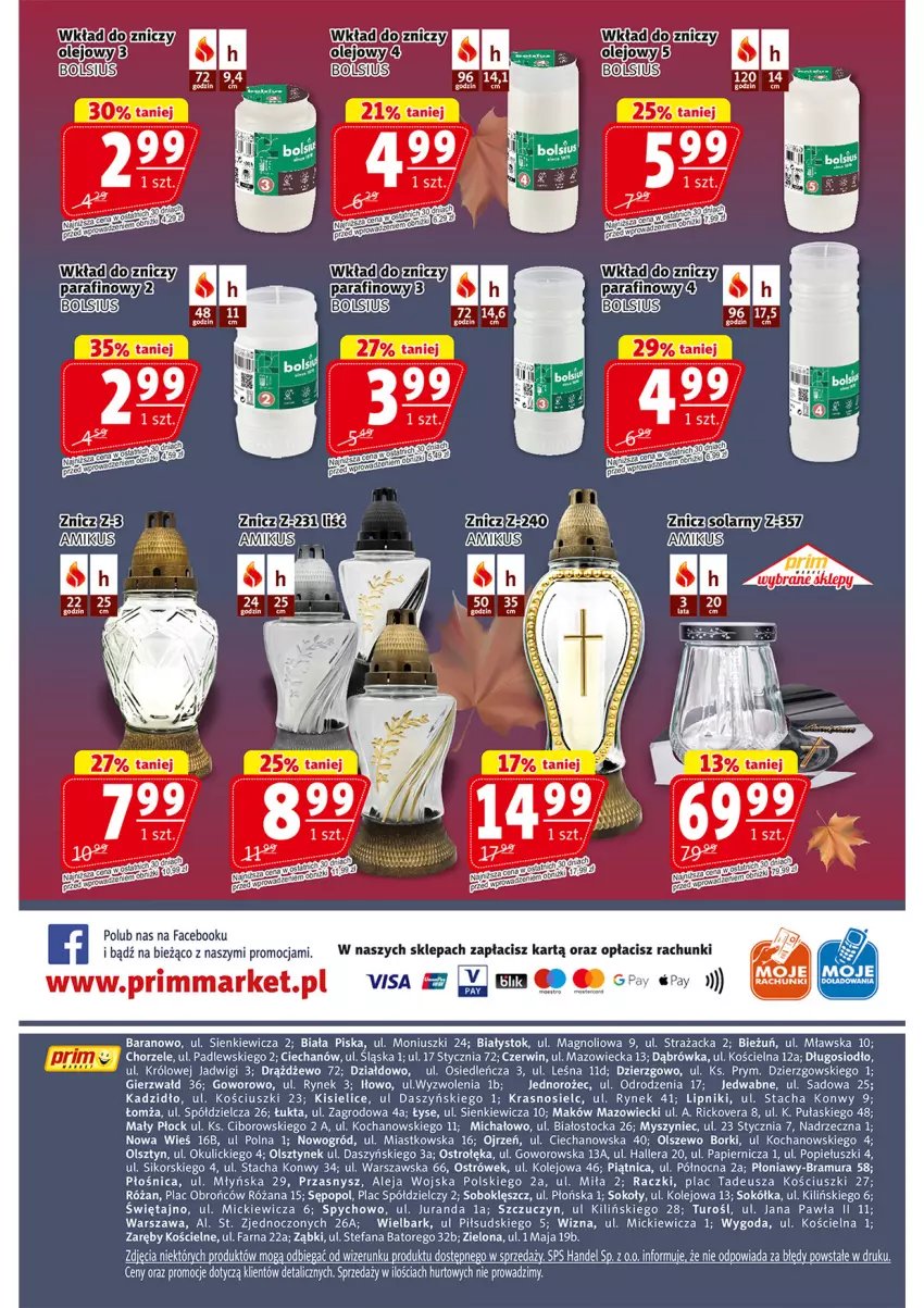 Gazetka promocyjna Prim Market - ważna 25.09 do 01.10.2025 - strona 16 - produkty: Bols, Bolsius, Fa, Jednorożec, Kisiel, Koc, Mysz, Ogród, Olej, Papier, Piątnica, Róża, Sok, Sokół, Stock, Znicz