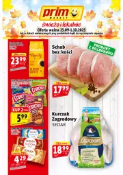 Gazetka promocyjna Prim Market - Gazetka - ważna od 01.10 do 01.10.2025 - strona 1 - produkty: Kurczak, Chipsy, Kawa, Czekolada, Crunchips, Schab bez kości, Fa
