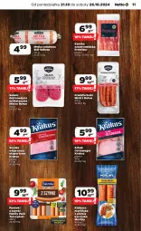 Gazetka promocyjna Netto - Netto Gazetka Food 43/24A - Gazetka - ważna od 26.10 do 26.10.2024 - strona 11 - produkty: Kurczak, Krakus, Por, Gra, Salami, Szynka wieprzowa, Parówki, Parówki z szynki, Stół, Szynka, Tarczyński, Sport, Morliny, Frankfurterki, Kiełbasa, Fa