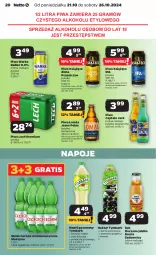 Gazetka promocyjna Netto - Netto Gazetka Food 43/24A - Gazetka - ważna od 26.10 do 26.10.2024 - strona 20 - produkty: Piwa, Piwo, Książęce, Sok, Por, Mus, Gra, Ananas, Napoje, Warka, Napój gazowany, Radler, Tymbark, Limonka, Szyna, Woda, Mango, Napój, Captain Jack, Mięta, Nektar, Grejpfrut, Lech Premium