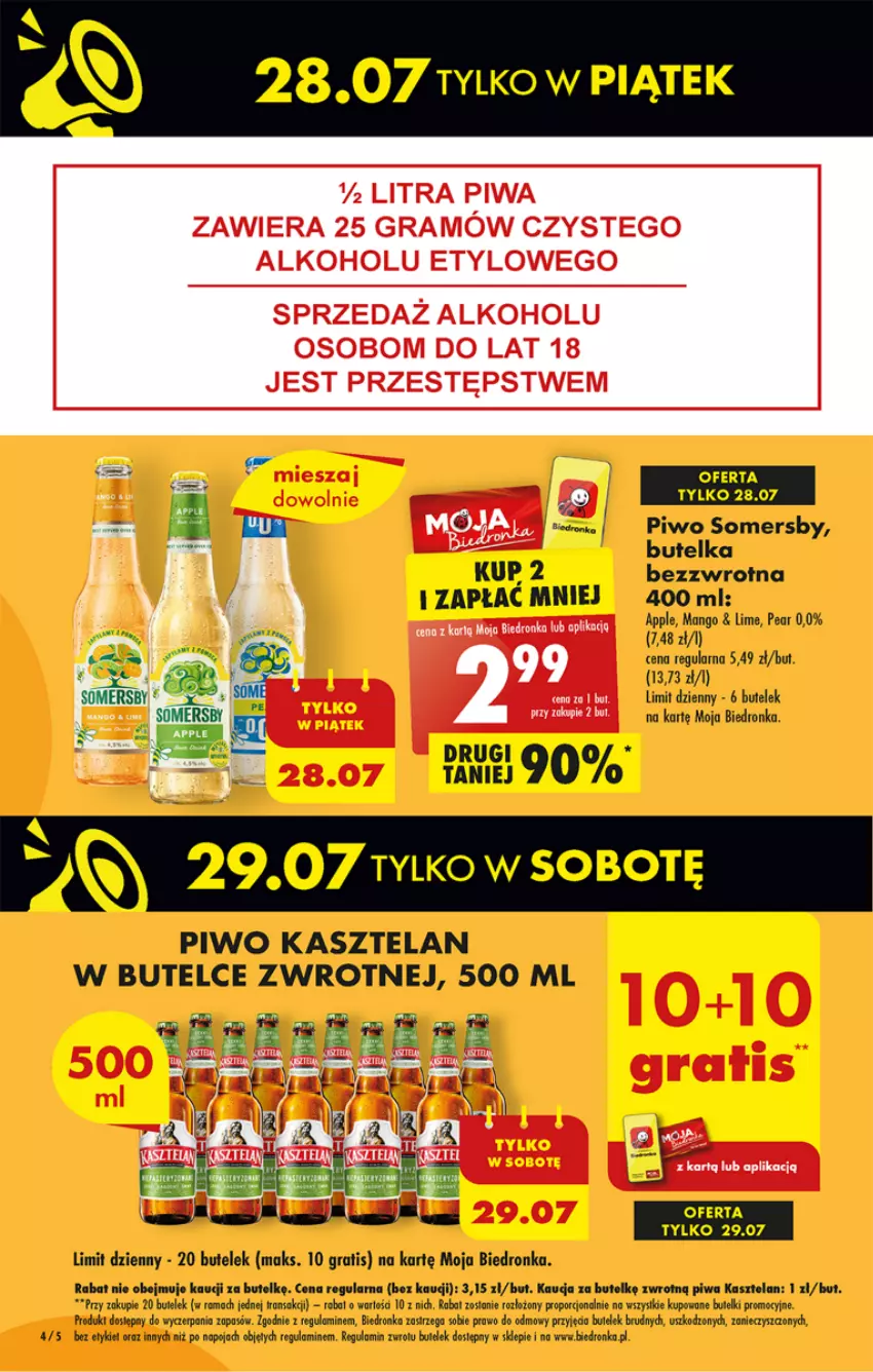 Gazetka promocyjna Biedronka - Od czwartku - ważna 27.07 do 02.08.2023 - strona 4 - produkty: Gra, Kasztelan, Mango, Napój, Piwa, Piwo, Por, Tran