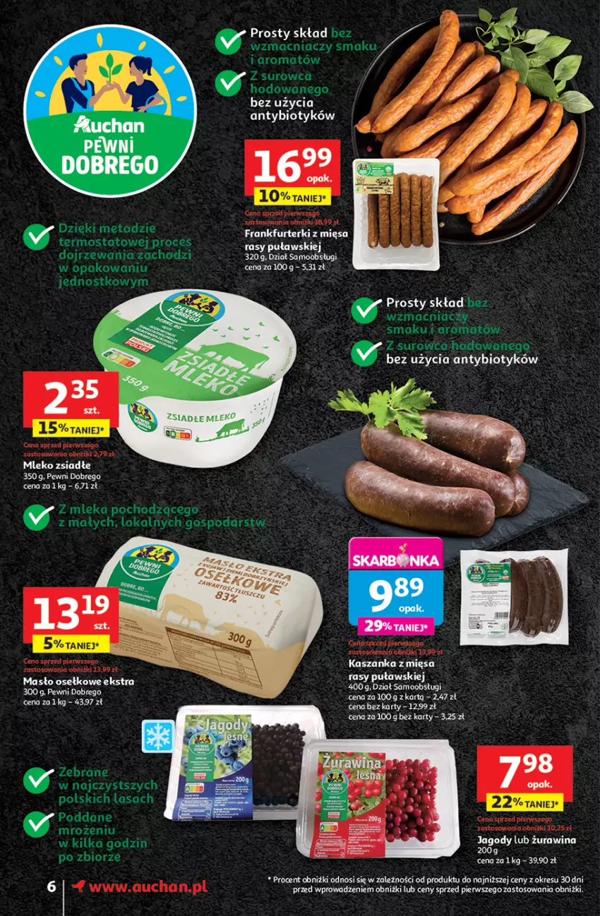 Gazetka promocyjna Auchan - Uśmiech mamy? Zaplanowany! Supermarket - ważna 22.05 do 28.05.2025 - strona 8 - produkty: Jagody, Kasza, Kaszanka, Masło, Mleko, Mleko zsiadłe