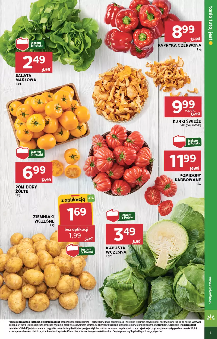 Gazetka promocyjna Stokrotka - Market - ważna 18.07 do 24.07.2024 - strona 5 - produkty: Mięso, Owoce, Pomidory, Warzywa, Ziemniaki
