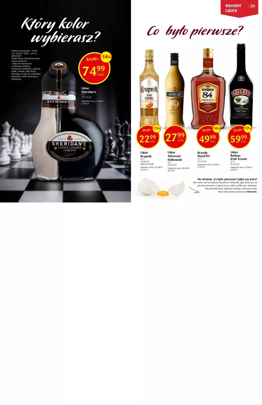 Gazetka promocyjna Delikatesy Centrum - Deli Barek DC13/14 - ważna 30.03 do 19.04.2023 - strona 15 - produkty: Advocaat, Brandy, Cukier, Deser, Krupnik, Likier, Ser, Stock