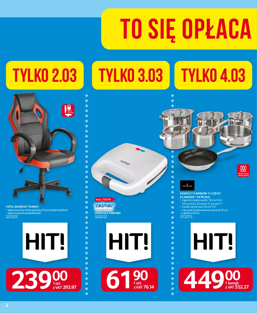 Gazetka promocyjna Selgros - Oferta przemysłowa - ważna 02.03 do 15.03.2023 - strona 2 - produkty: Biuro, Fotel, Patelnia, Pokrywa, Rondel